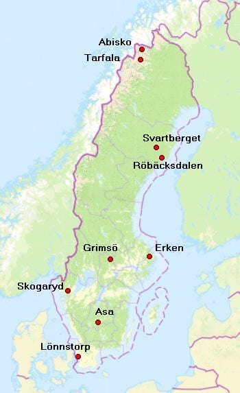 mappa di abisko Svezia