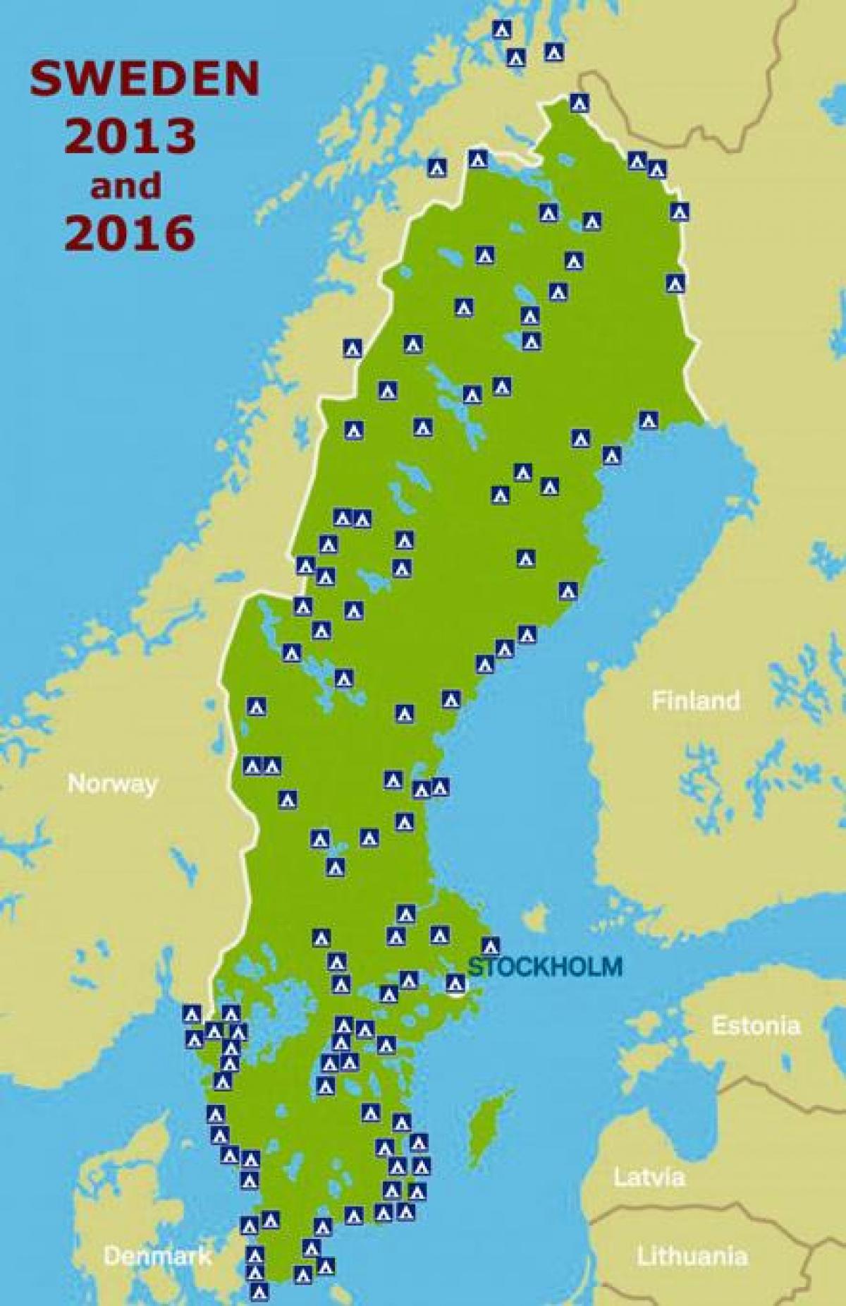 Svezia camping mappa