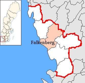 mappa di Falkenberg, Svezia