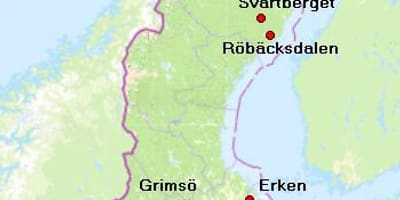 Mappa di abisko Svezia