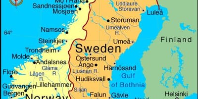 Mappa della città in Svezia