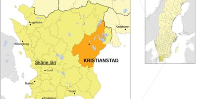 Mappa di Kristianstad, Svezia