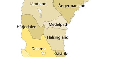 Mappa della Lapponia, Svezia