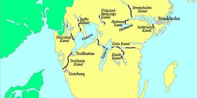 Mappa di svedese canali