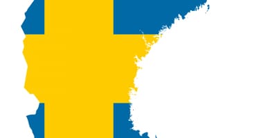 Svezia mappa bandiera