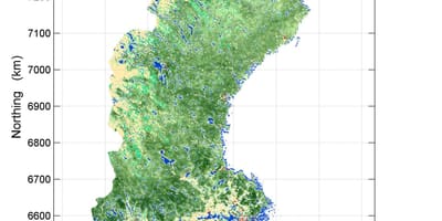 Mappa di Svezia foreste