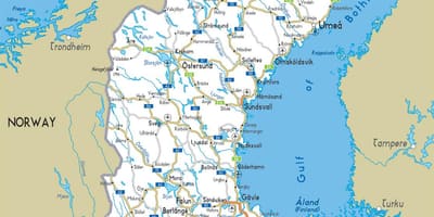 Mappa stradale Svezia