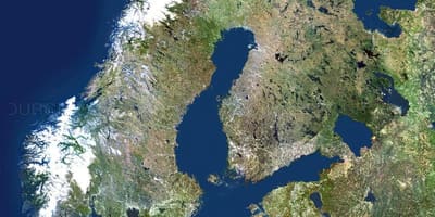 Mappa di Svezia satellitare