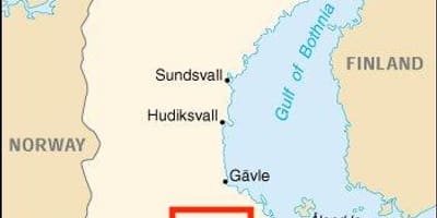 Uppsala la mappa di Svezia