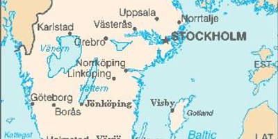 Mappa di Vaxjo, Svezia